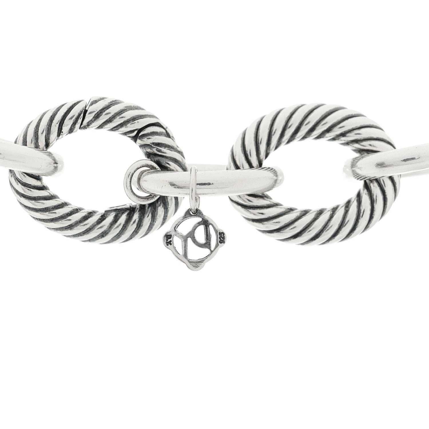 David Yurman Sterling Silver 18mm Oval Link Necklace 4 of 4