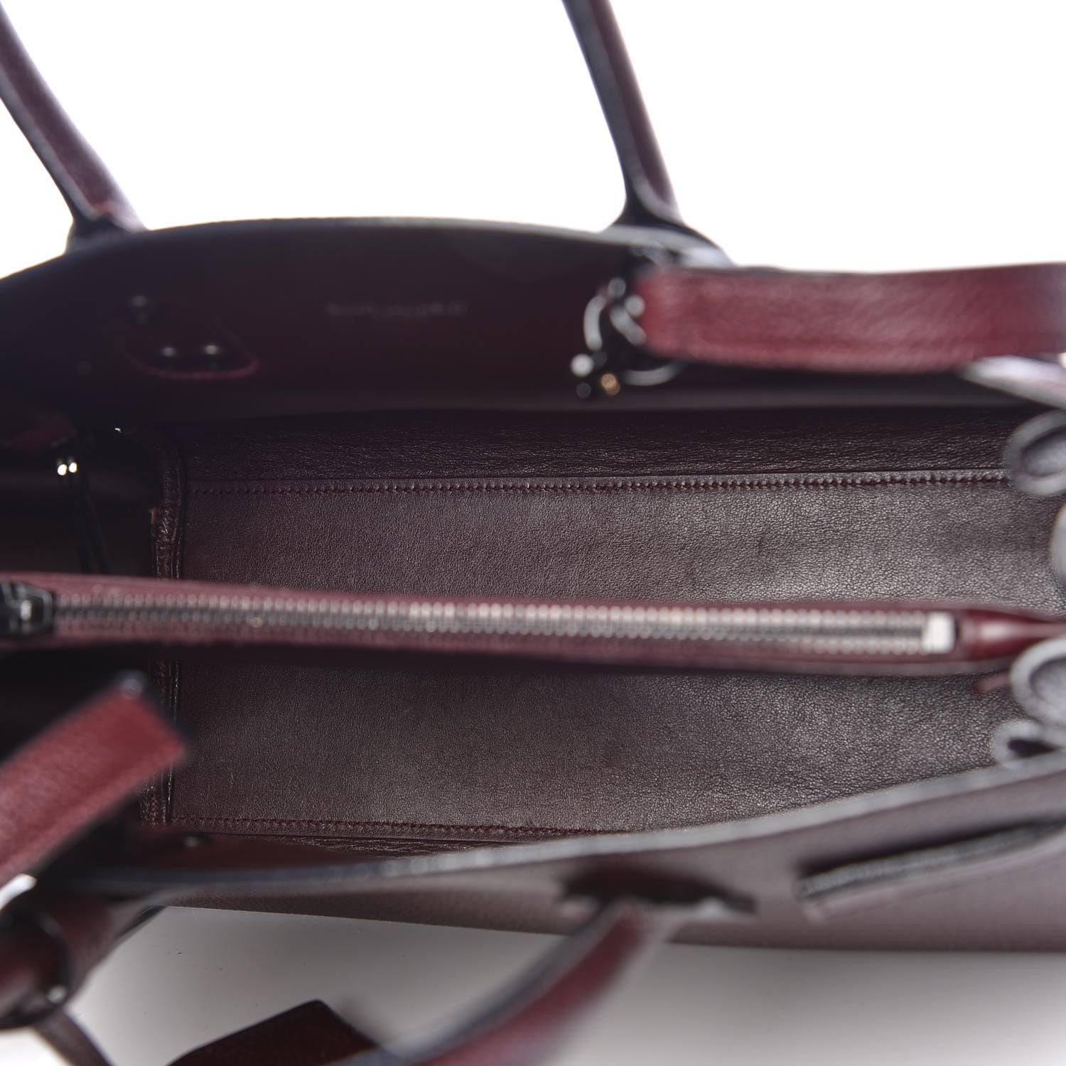 Saint Laurent Grained Calfskin Baby Sac De Jour Amaranto 5 of 9