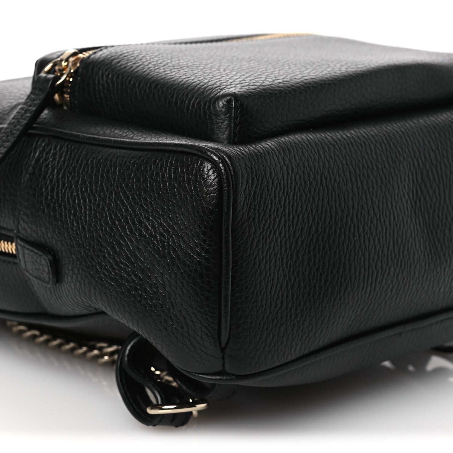 Gucci Pebbled Calfskin Soho Chain Backpack Black 8 of 9