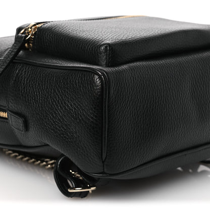 Gucci Pebbled Calfskin Soho Chain Backpack Black 8 of 9