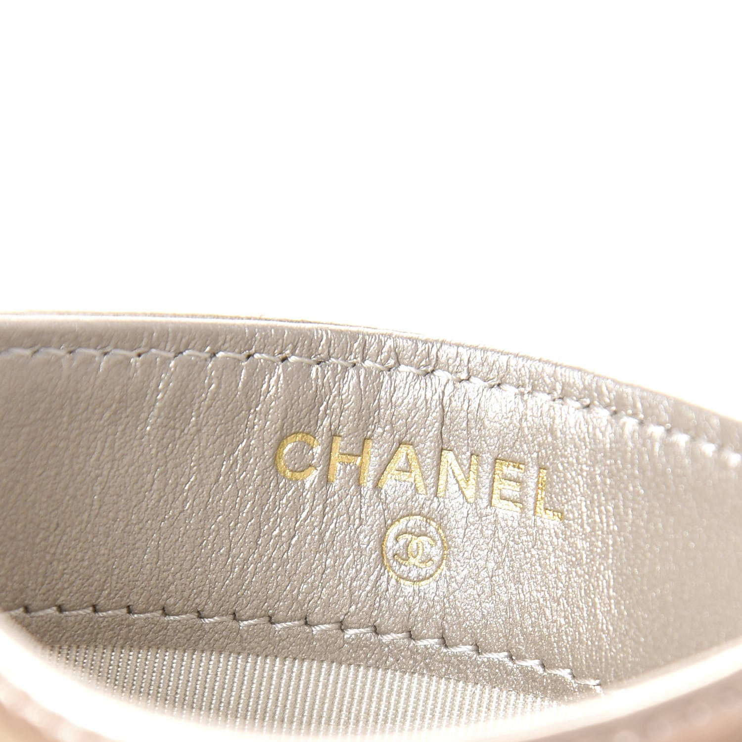 Chanel Metallic Aged Calfskin Quilted Reissue Card Holder Gold 5 of 8