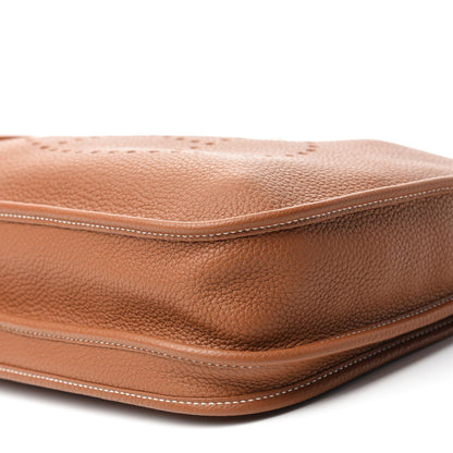 Hermes Taurillon Clemence Evelyne III PM Gold 7 of 10