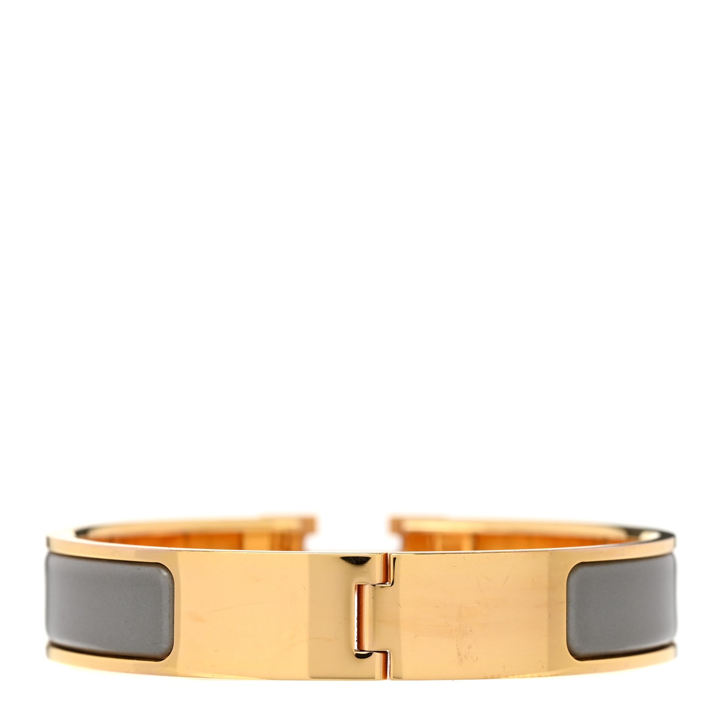 Enamel Narrow Clic Clac H Bracelet PM Gris Macadam