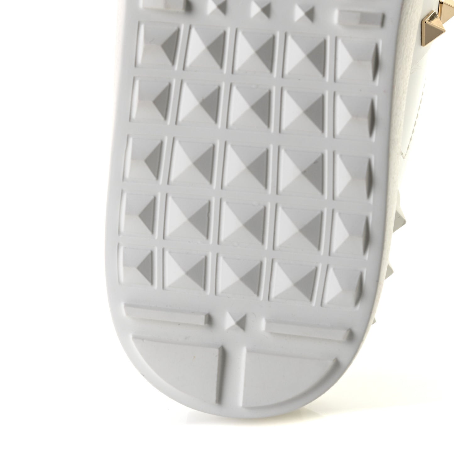 Calfskin Untitled Rockstud Sneakers 38.5 White