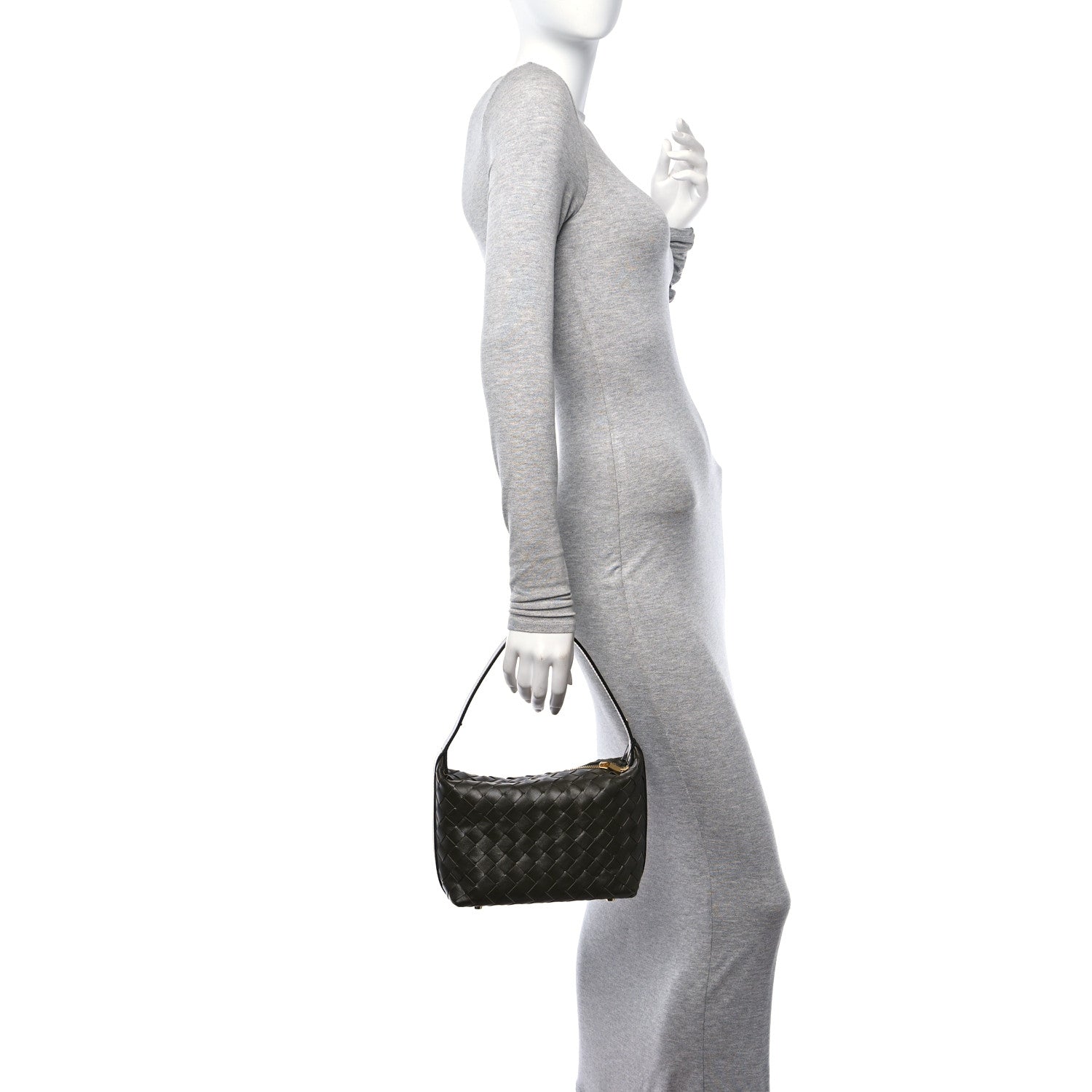 Bottega Veneta Calfskin Nappa Intrecciato Mini Wallace Kaki 2 of 12