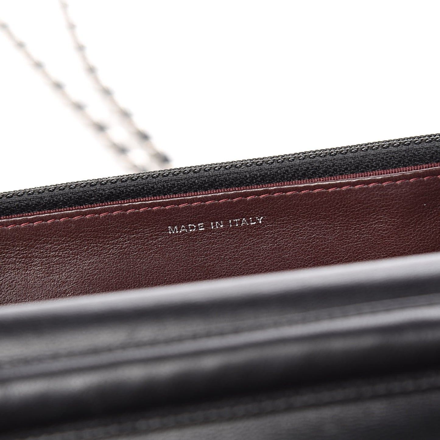 Lambskin Quilted Wallet On Chain WOC Black