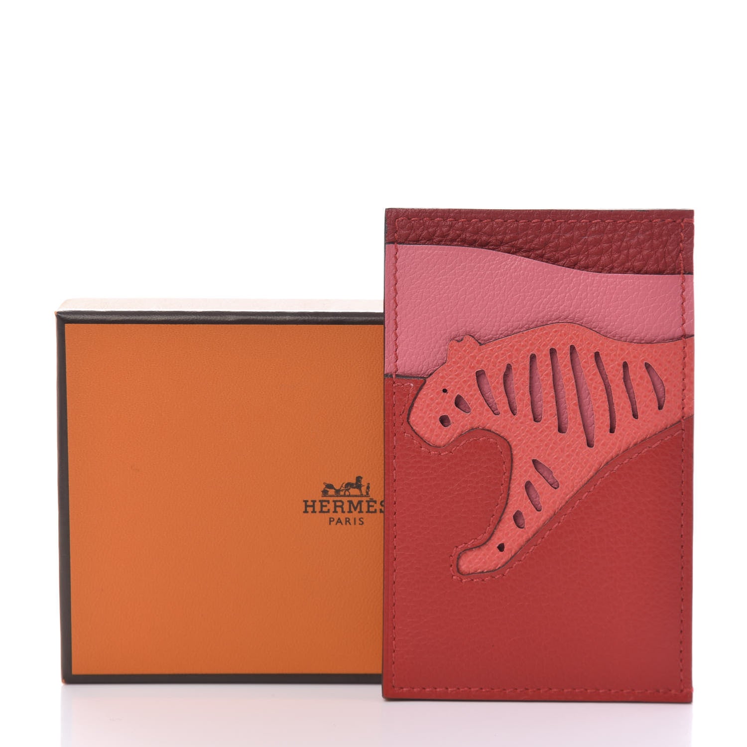 Hermes Epsom Togo Evercolor Rooroo 3CC Card Holder Rouge De Coeur Rose Texas Rose Azalee 9 of 9