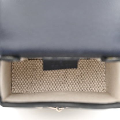 Gucci GG Supreme Monogram Textured Dollar Calfskin Mini Horsebit 1955 Crossbody Bag Beige Blue 5 of 13
