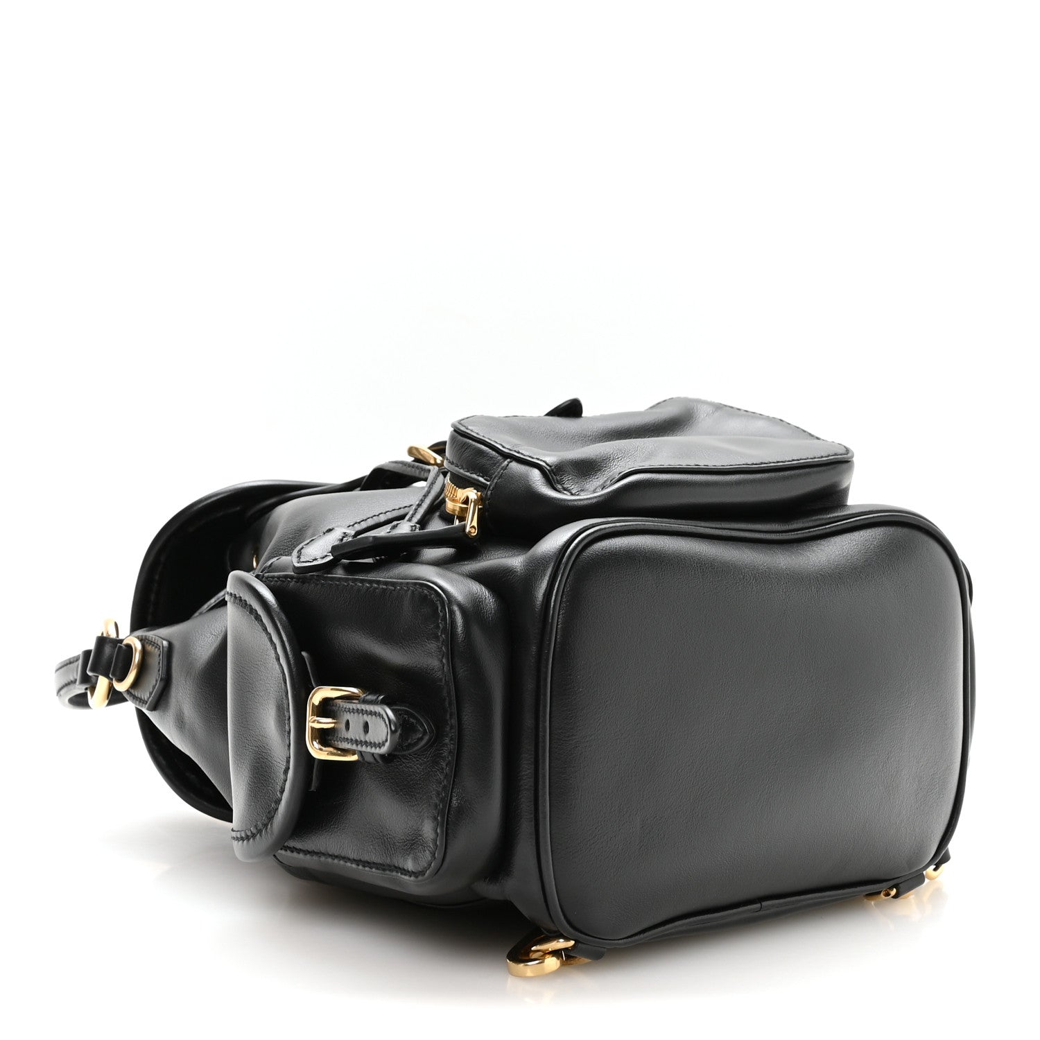 Miu Miu Soft Calfskin Medium Backpack Black 3 of 8