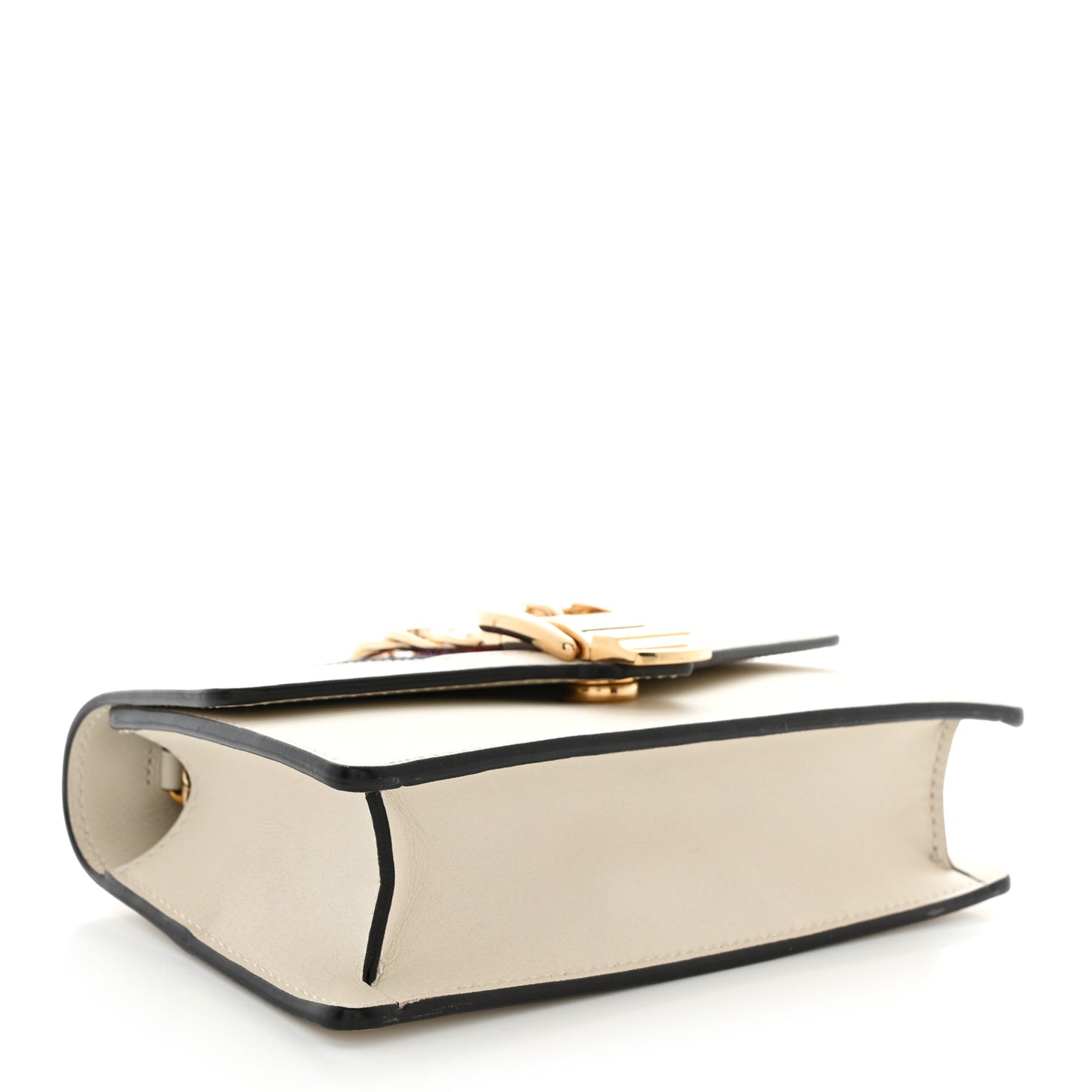 Calfskin Super Mini Sylvie Chain Shoulder Bag White