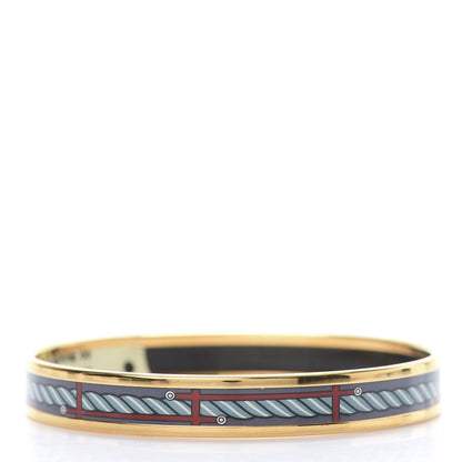 Hermes Enamel Printed Narrow Quadridge Bracelet 65 Art Moderne 3 of 5
