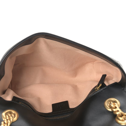 Gucci Calfskin Matelasse Small GG Marmont Shoulder Bag Black 5 of 9