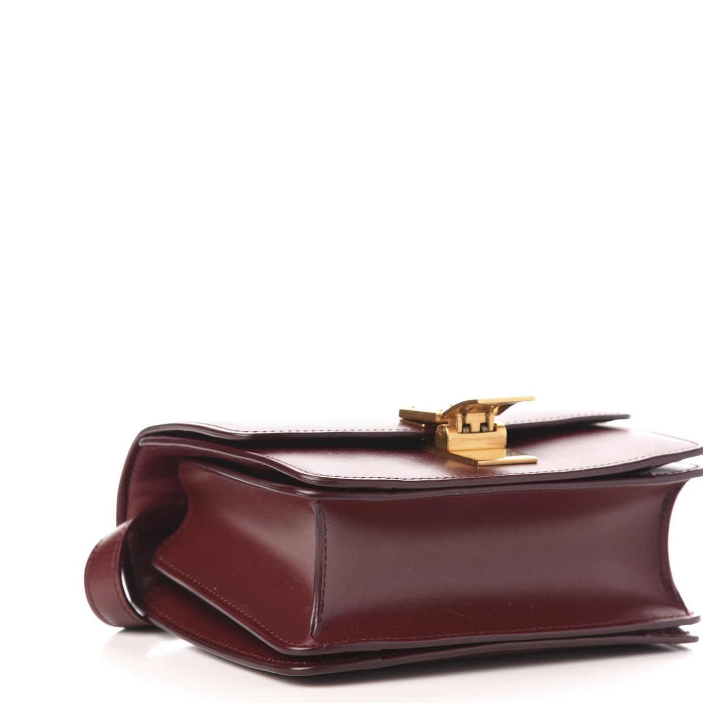 Box Calfskin Small Classic Box Flap Bag Burgundy
