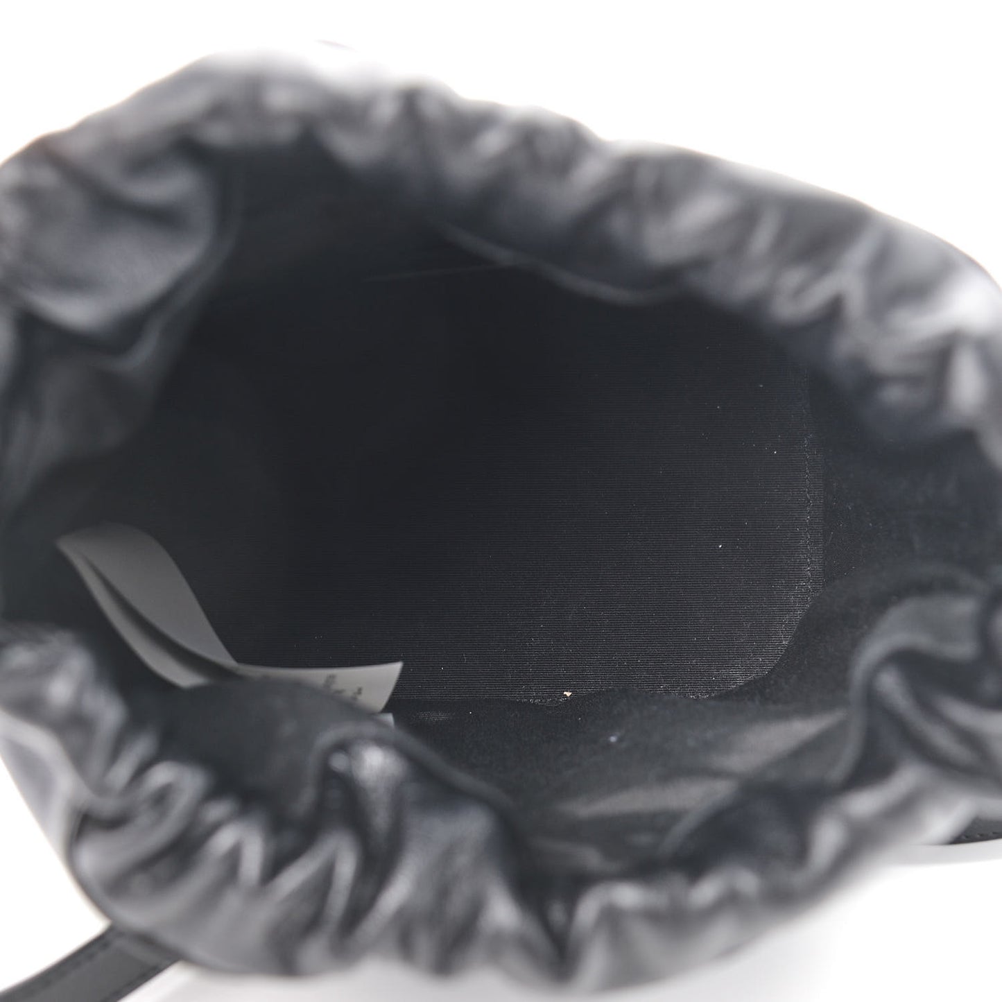 Nappa Quilted Medusa Bucket Bag Black