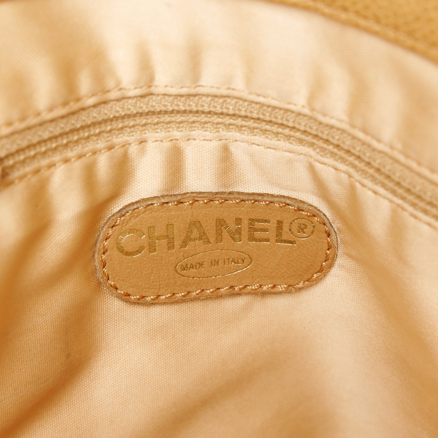 Chanel Caviar Shoulder Bag Beige 6 of 10