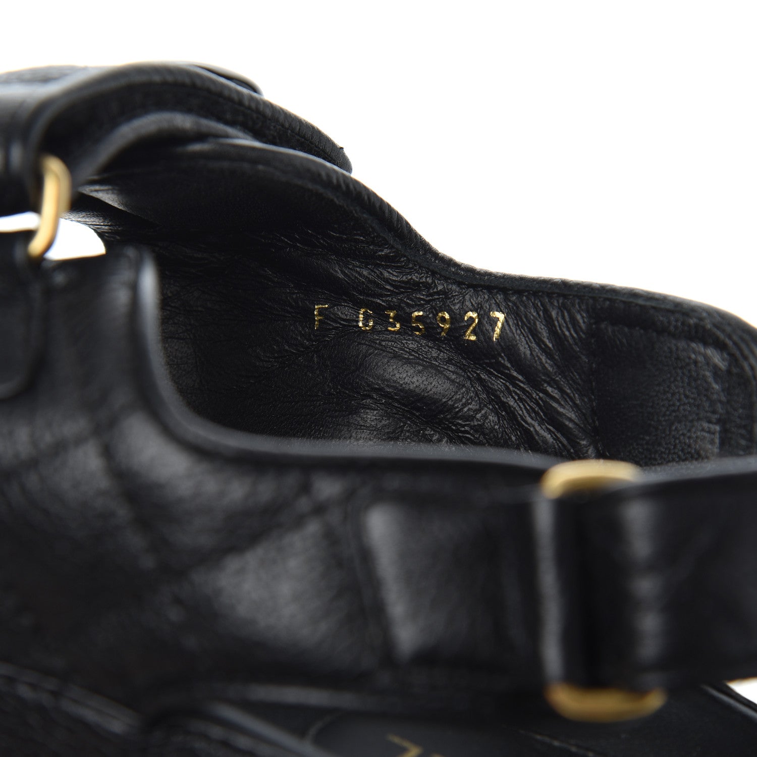 Chanel Grained Calfskin Velcro Dad Sandals 38 Black 8 of 23