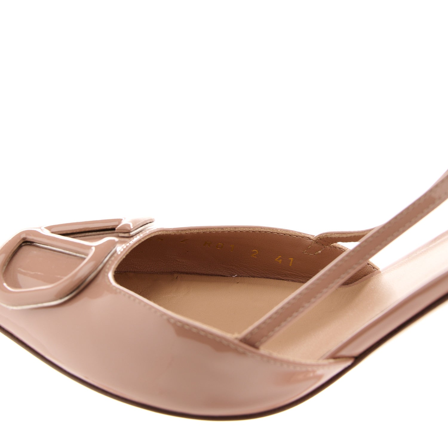 Valentino Garavani Patent Signature Vlogo Slingback 80mm Pumps 41 Rose Cannelle 9 of 12