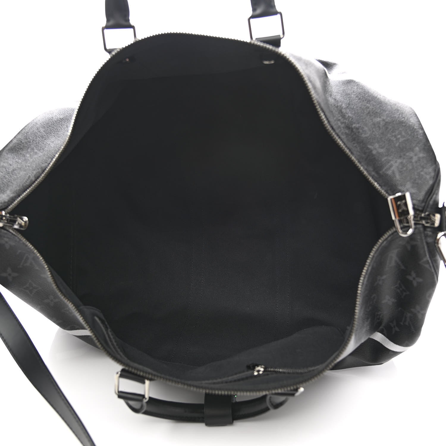 Louis Vuitton X FUJIWARA Monogram Eclipse Flash Fragment Keepall Bandouliere 55 5 of 10