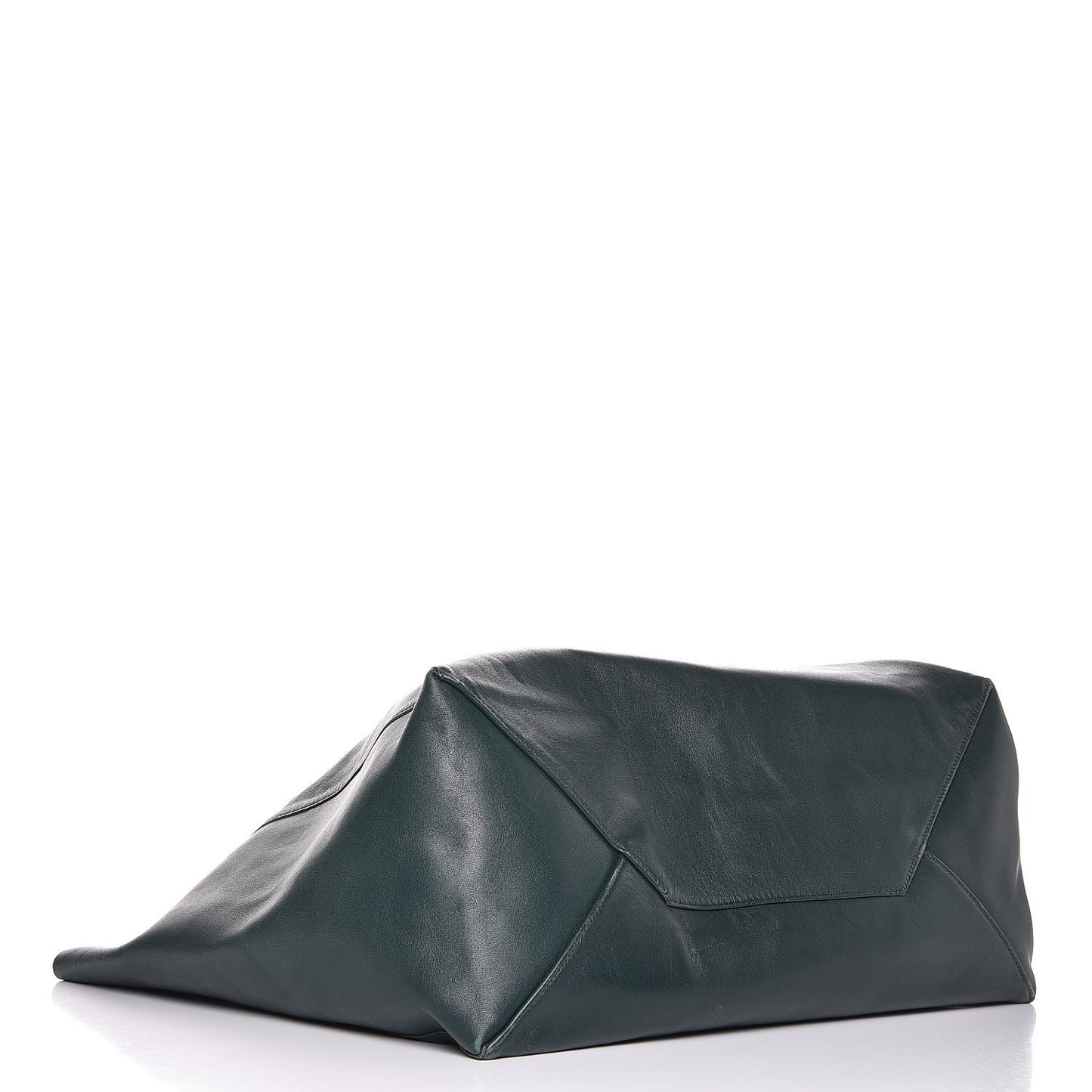 Lambskin Horizontal Cabas Bottle Green