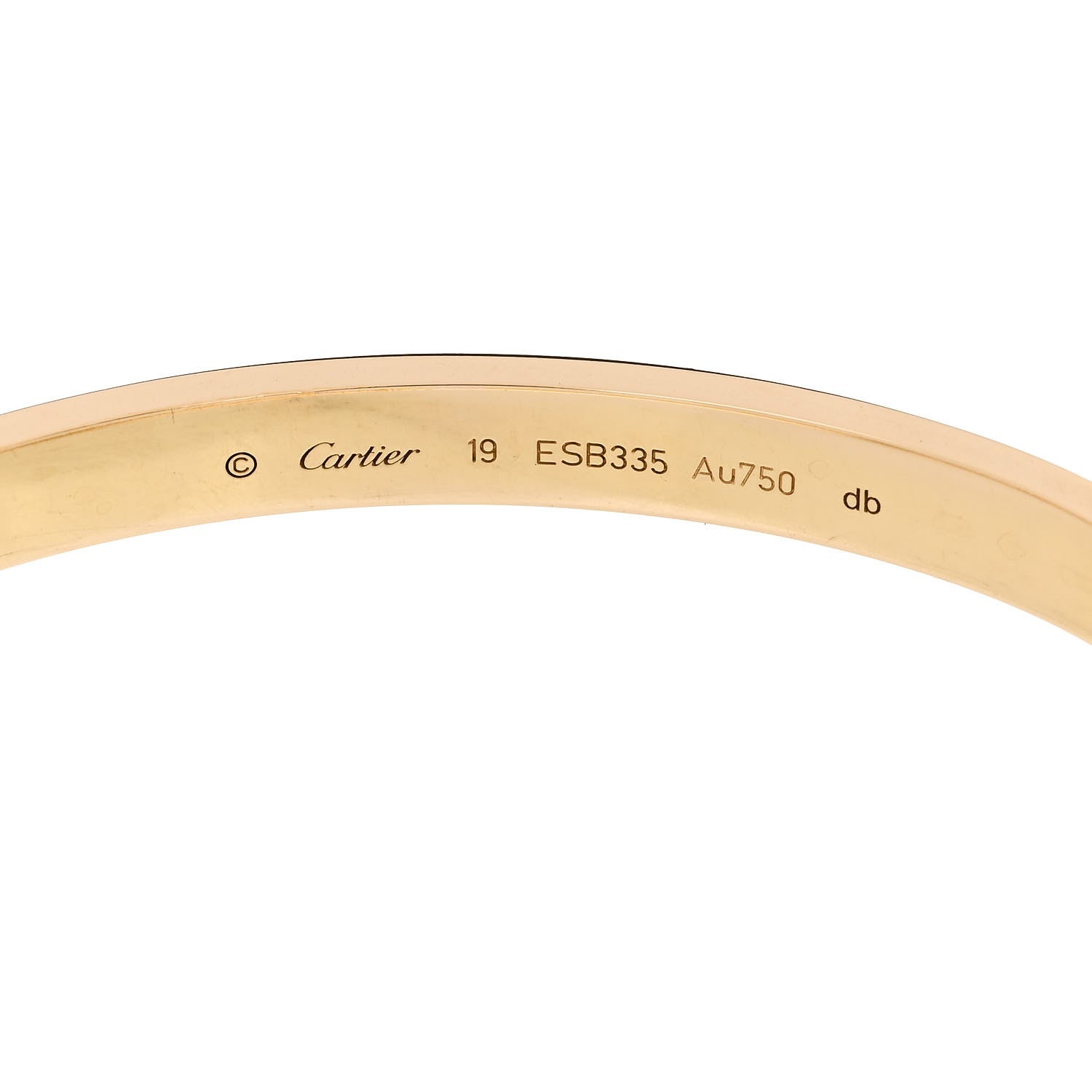 Cartier 18K Yellow Gold LOVE Bracelet 19 6 of 9