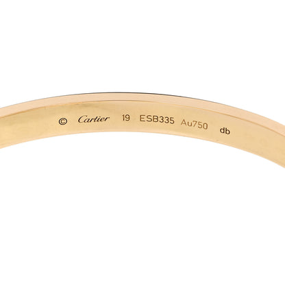 Cartier 18K Yellow Gold LOVE Bracelet 19 6 of 9