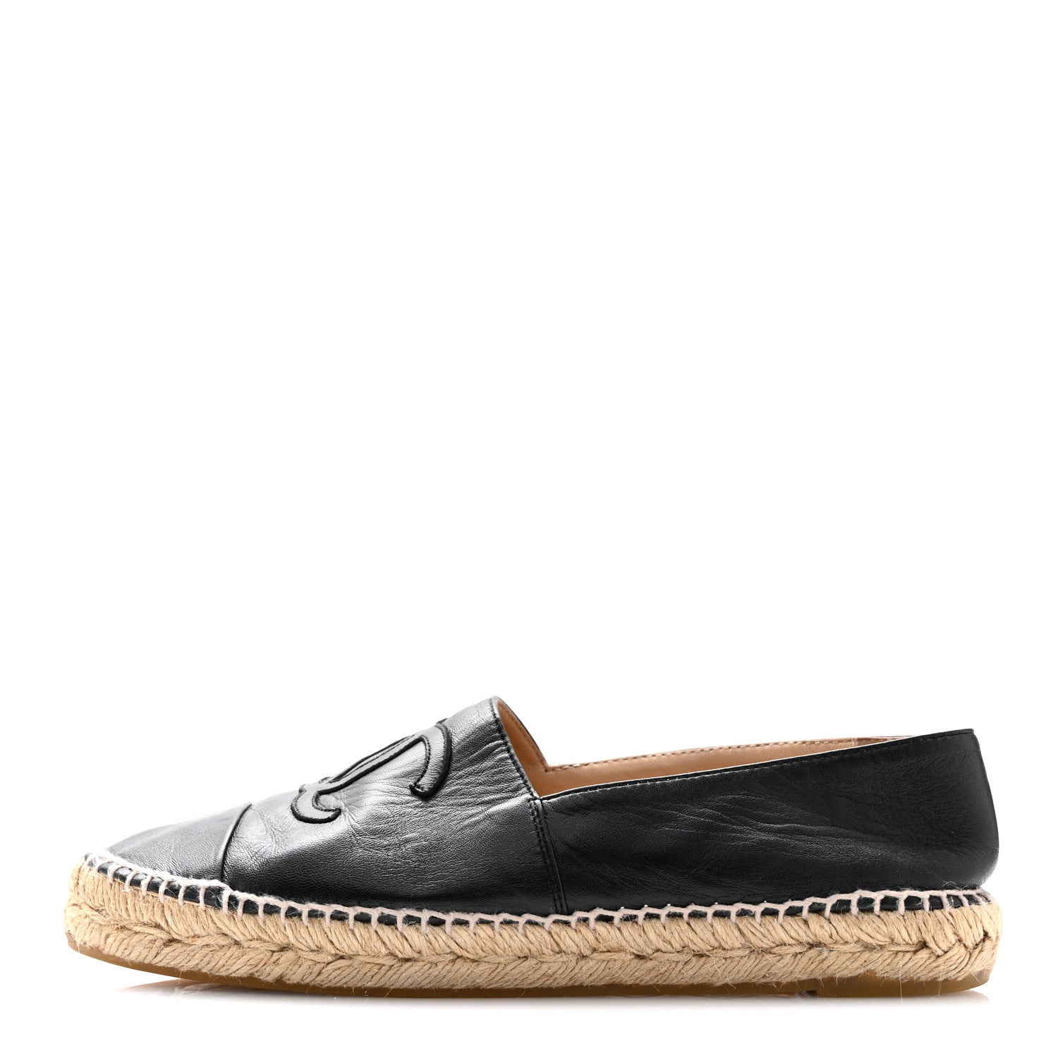 Chanel Lambskin CC Espadrilles 39 Black 1 of 11
