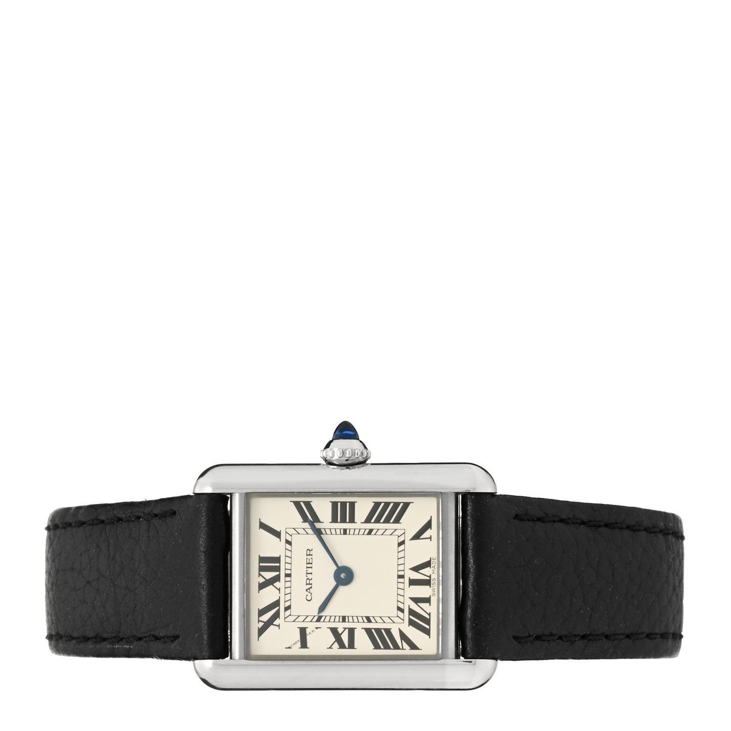 Stainless Steel Calfskin 22mm Must de Cartier Tank Quartz Watch