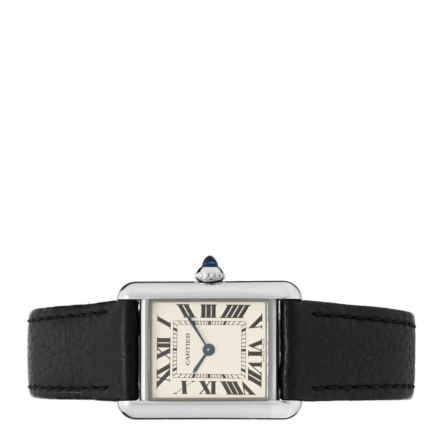 Cartier Stainless Steel Calfskin 22mm Must de Cartier Tank Quartz Watch 2 of 5