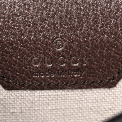 Gucci GG Supreme Monogram Textured Dollar Calfskin Geometric Print Mini Horsebit 1955 Crossbody Bag Beige Multicolor New Acero 6 of 11