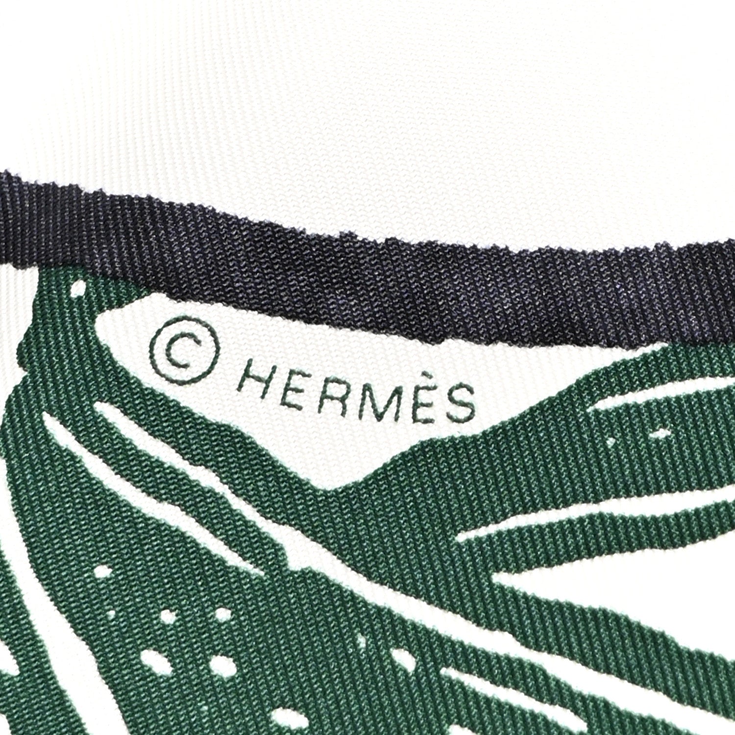 Hermes Silk Cavalier En Formes Scarf 90 Creme Vert Jaune Vif 10 of 30