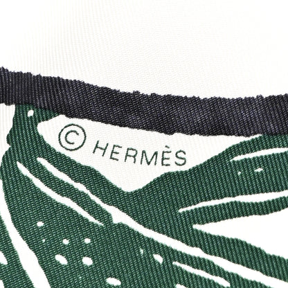 Hermes Silk Cavalier En Formes Scarf 90 Creme Vert Jaune Vif 10 of 30