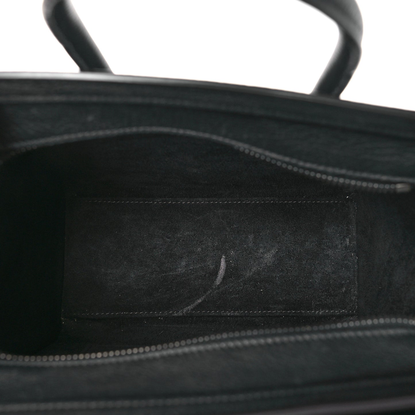 Drummed Calfskin Nano Luggage Black