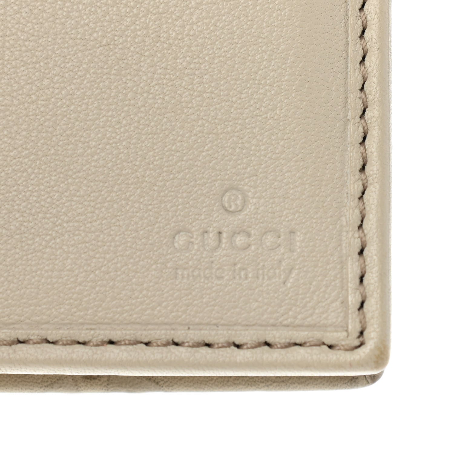 Gucci Guccissima Abbey Continental Wallet Off White 7 of 8
