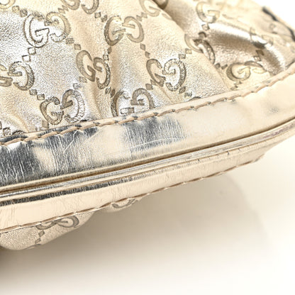 Gucci Metallic Guccissima Queen Bow Hobo Platinum 17 of 24