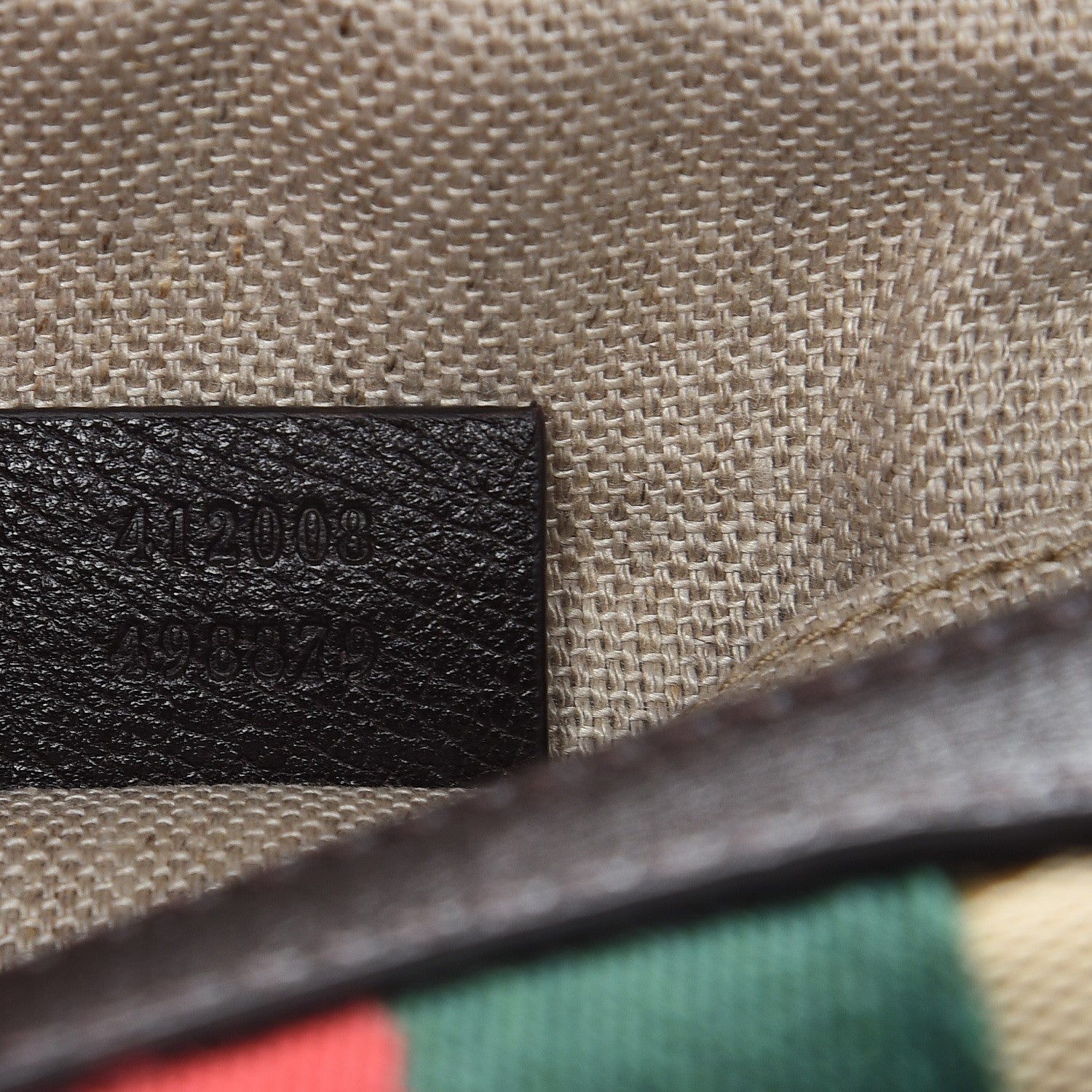 Gucci GG Supreme Monogram Web Small Webby Bee Shoulder Bag Dark Brown 7 of 9
