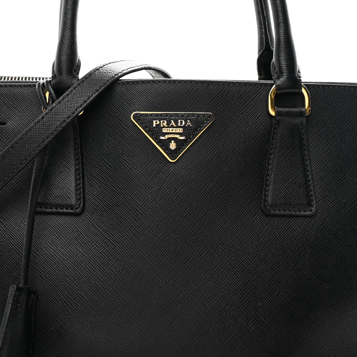 Prada Saffiano Medium Galleria Double Zip Tote Black 8 of 11