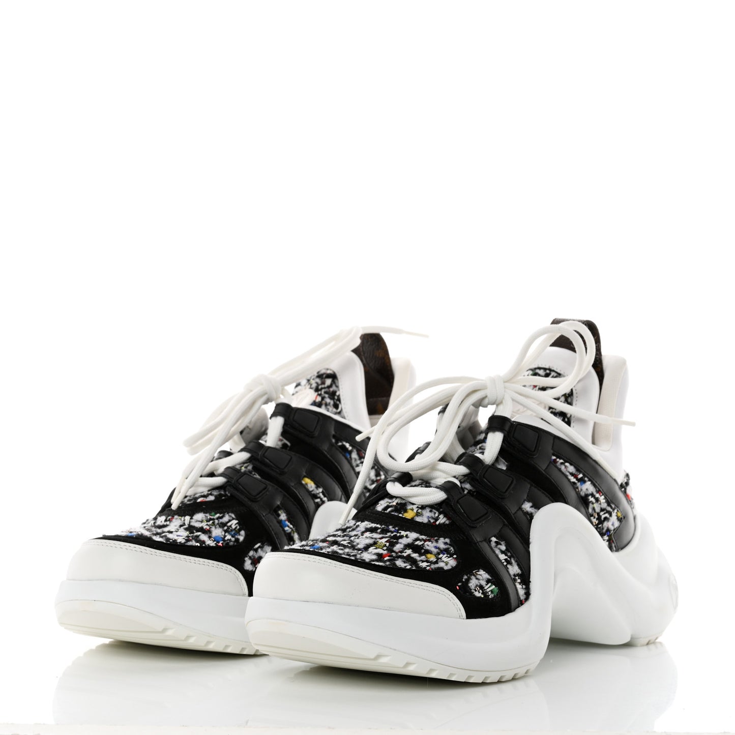 Tweed Calfskin Technical Nylon LV Archlight Sneakers 41