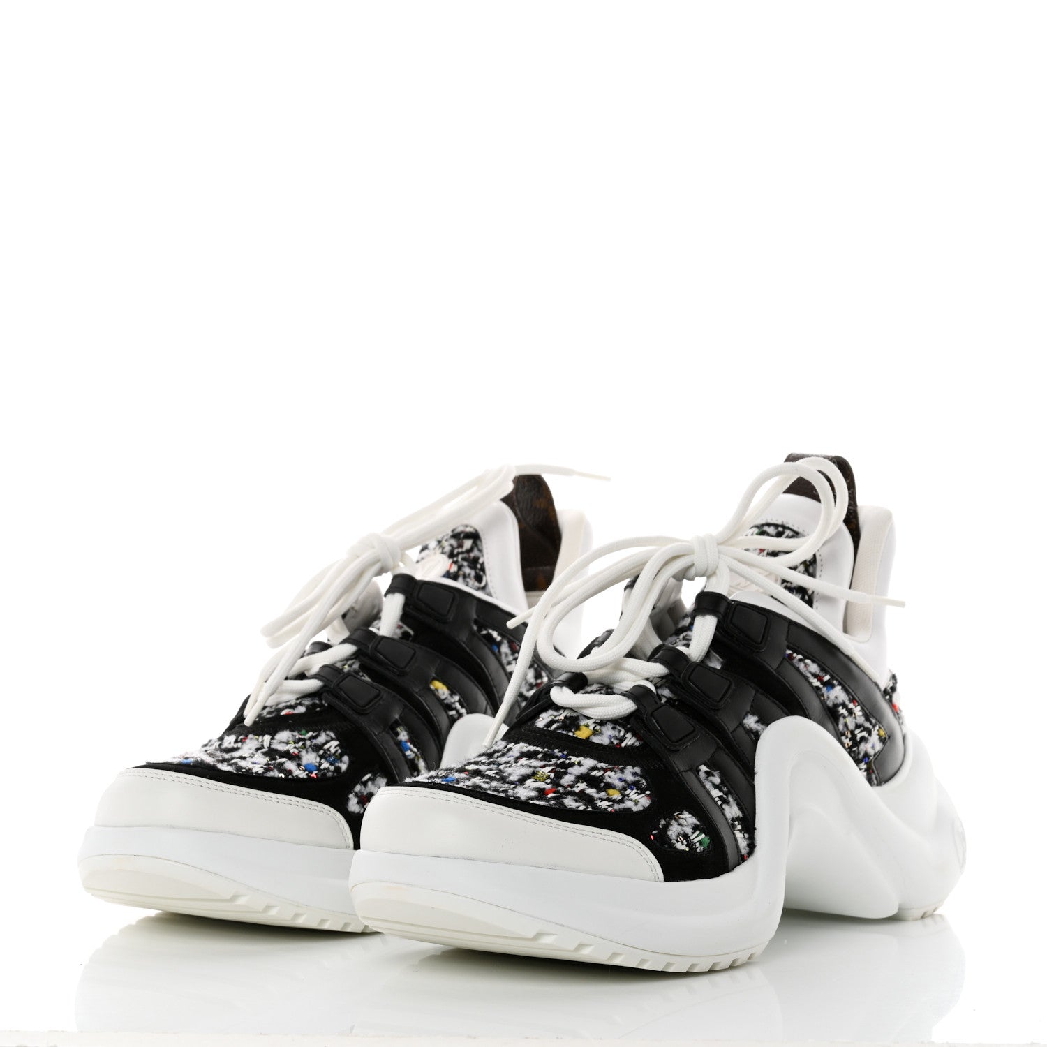 Louis Vuitton Tweed Calfskin Technical Nylon LV Archlight Sneakers 41 3 of 8