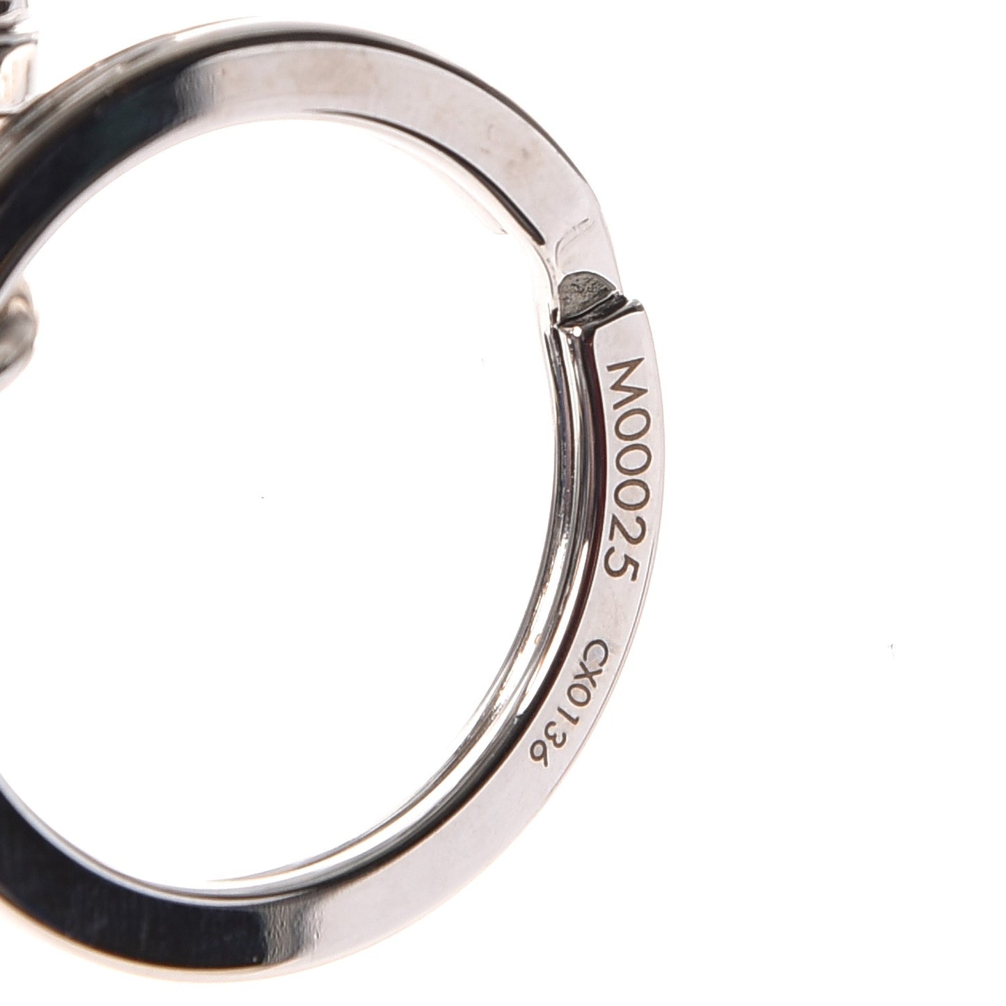 Calfskin S Lock Bag Charm Key Holder Silver
