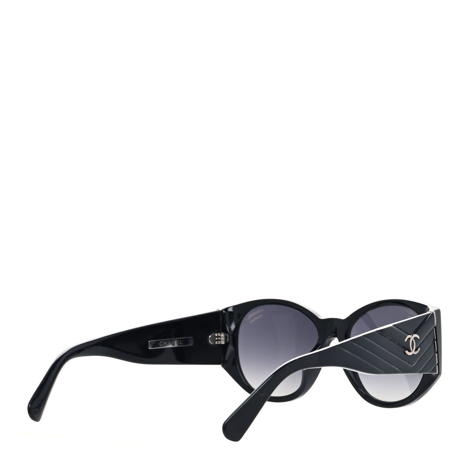 Chanel Oval Sunglasses 5411-A Black 4 of 8