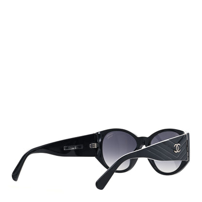 Chanel Oval Sunglasses 5411-A Black 4 of 8