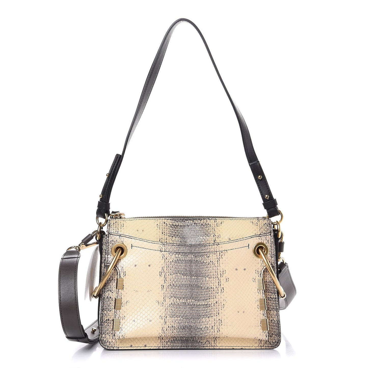 Calfskin Watersnake Embossed Small Roy Bag Cloudy Yellow