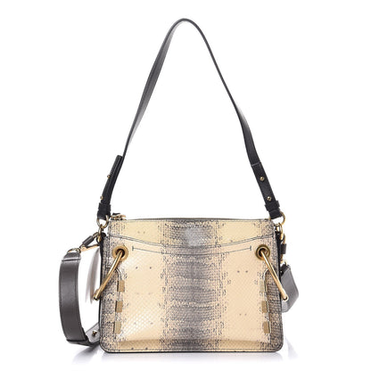Chloe Calfskin Watersnake Embossed Small Roy Bag Cloudy Yellow 1 of 6