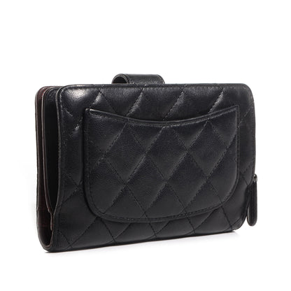 Chanel Lambskin L-Zip Pocket Wallet Black 3 of 8
