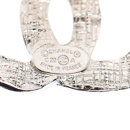 Chanel Crystal CC Earrings Silver 3 of 5