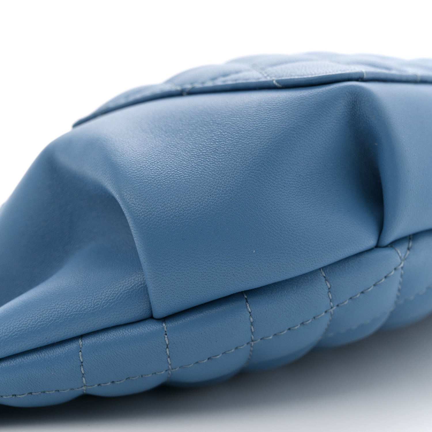 Chanel Crumpled Lambskin Quilted Waist Bag Fanny Pack Blue 9 of 10