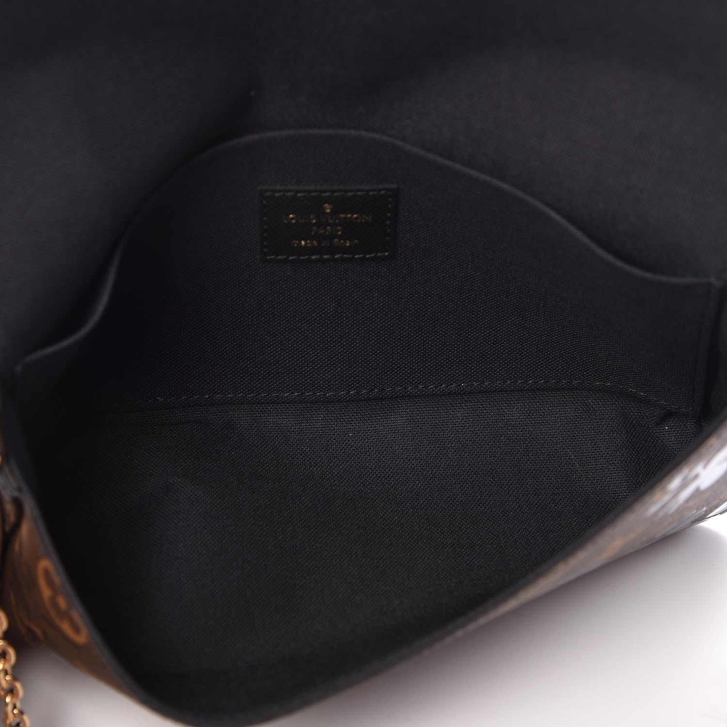 Louis Vuitton Monogram Blossom Pochette Felicie Chain Wallet Black 5 of 11