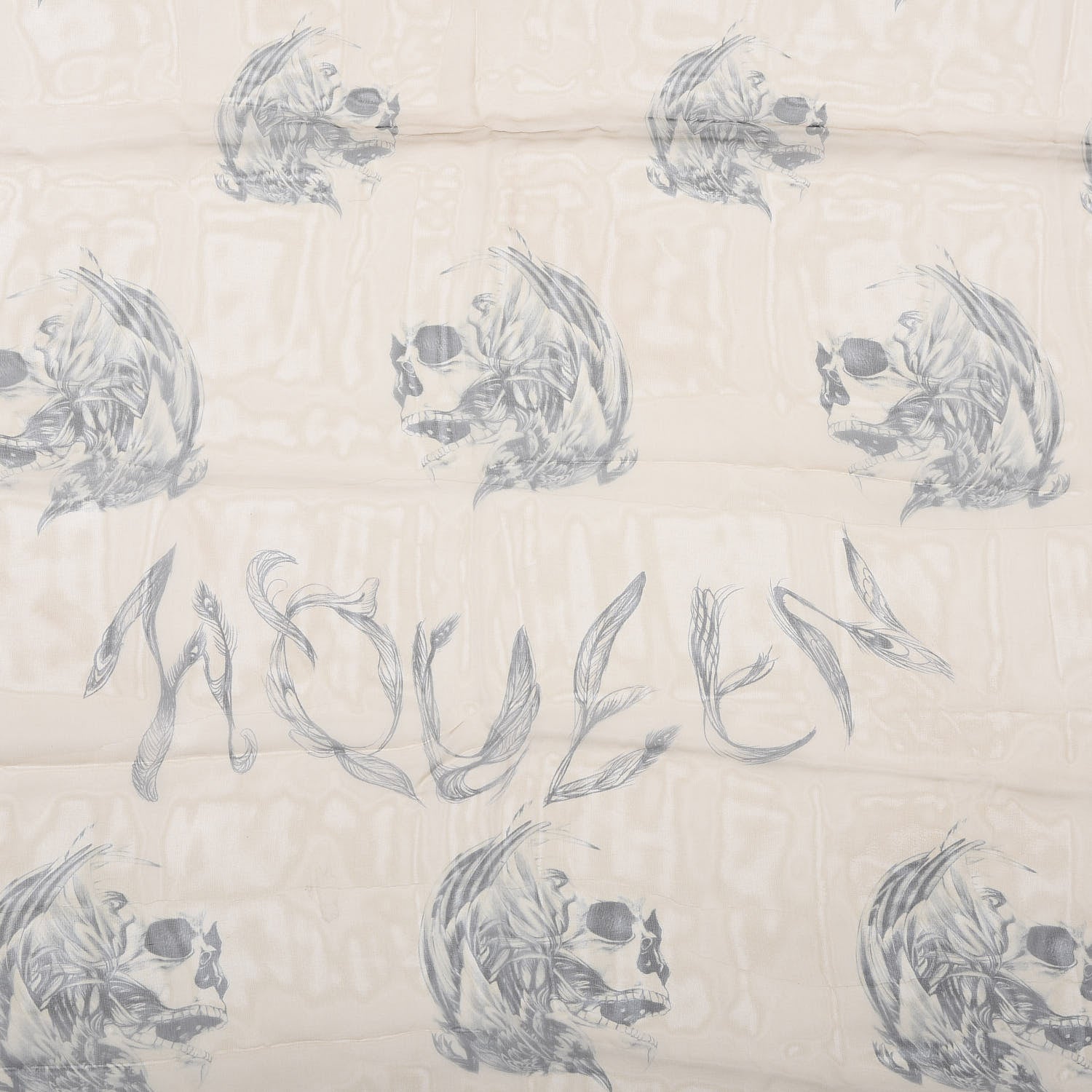 Alexander McQueen Silk Chiffon Skull Print Scarf Multicolor 4 of 6