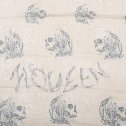 Alexander McQueen Silk Chiffon Skull Print Scarf Multicolor 4 of 6