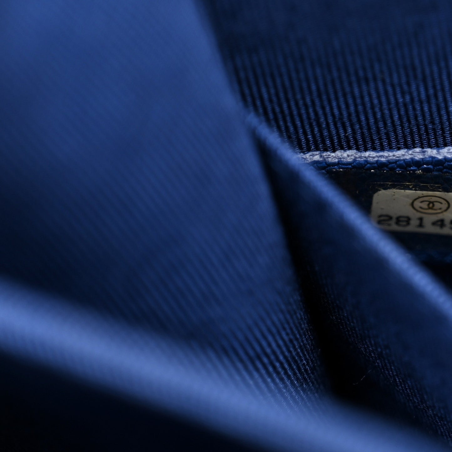 Caviar Quilted North South Boy Flap Blue